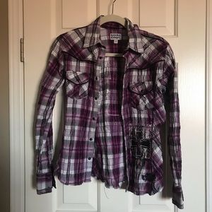 Pink button down shirt